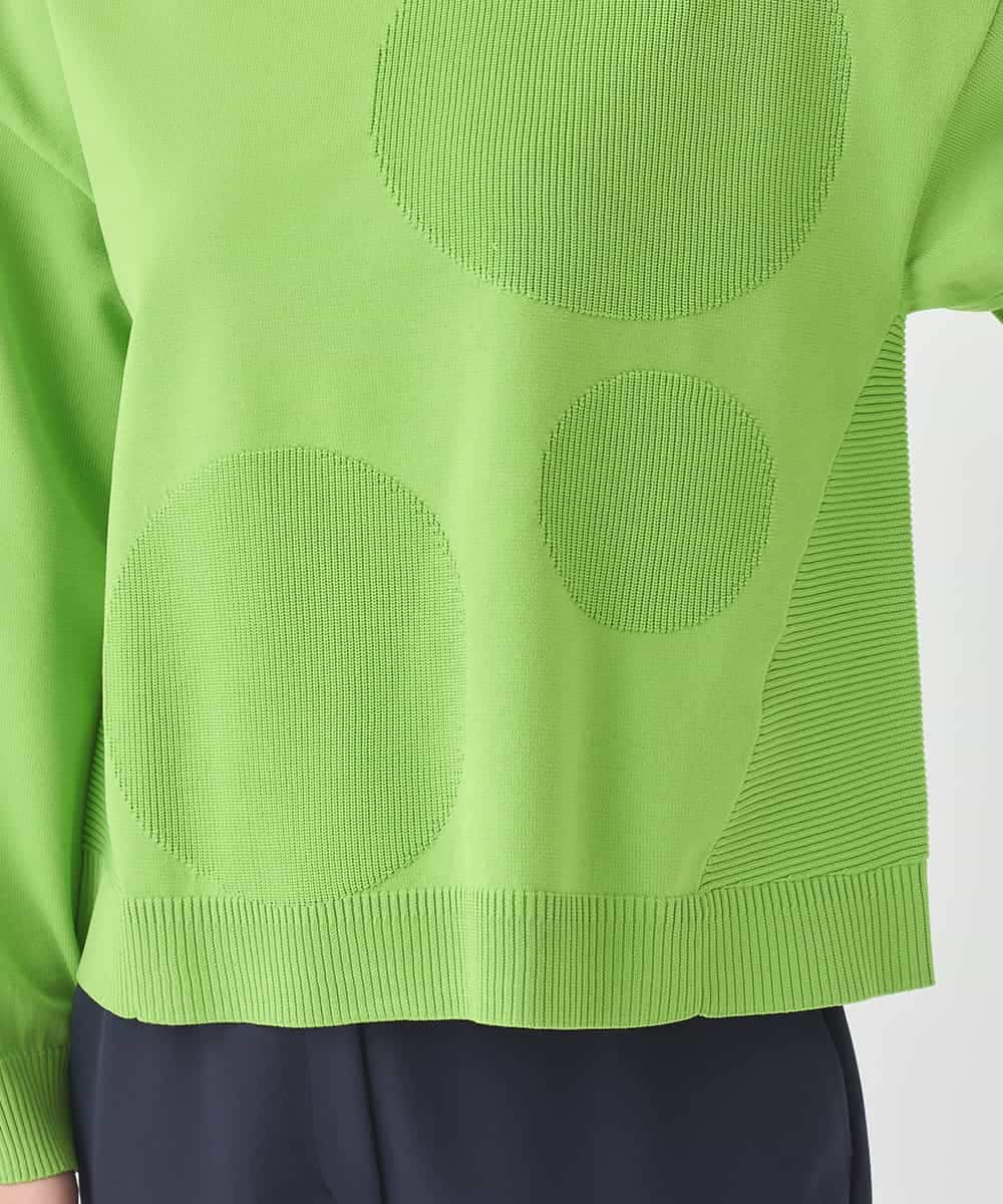 REFDD60180 HIROKO BIS(ヒロコ ビス) ドットジャガードニットプルオーバー /洗える グリーン