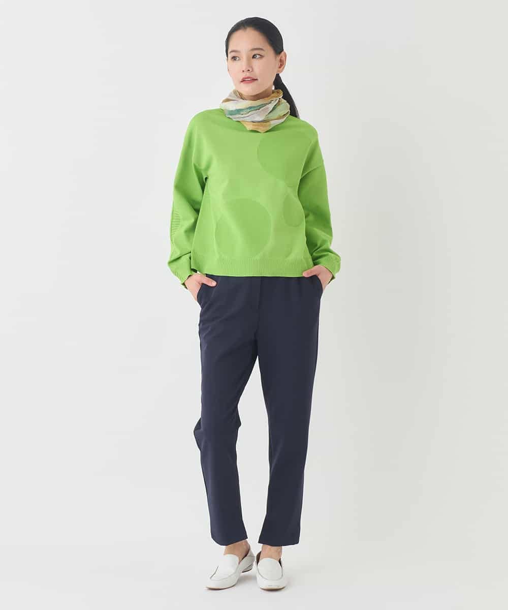 REFDD60180 HIROKO BIS(ヒロコ ビス) ドットジャガードニットプルオーバー /洗える グリーン