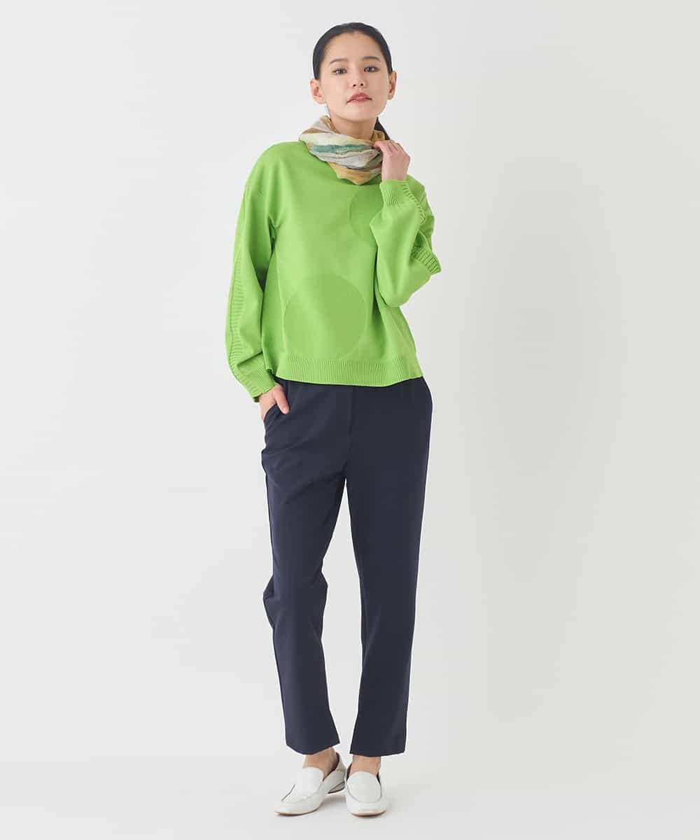 REFDD60180 HIROKO BIS(ヒロコ ビス) ドットジャガードニットプルオーバー /洗える グリーン