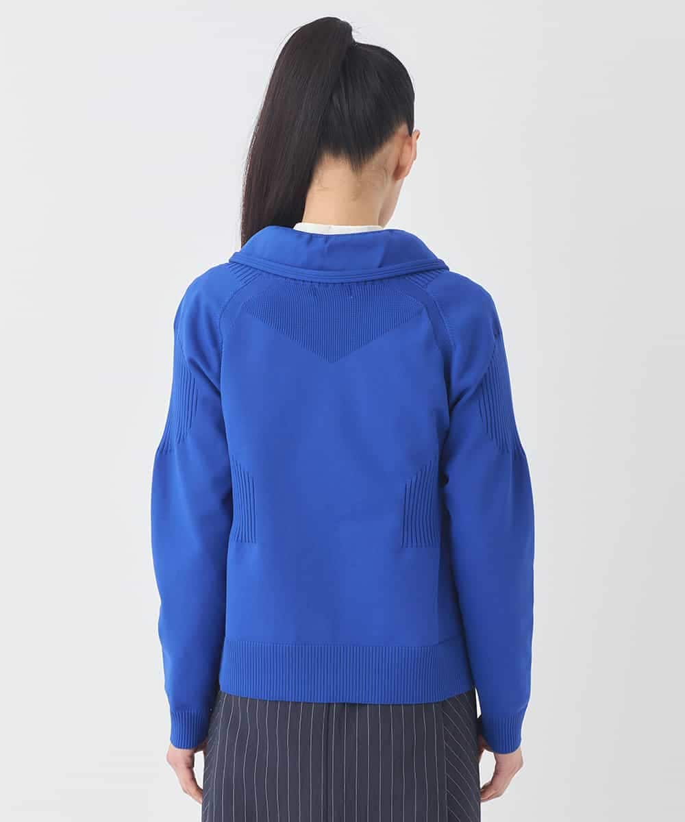 REFDD61230 HIROKO BIS(ヒロコ ビス) ドットジャガードペプラムニットカーディガン ブルー