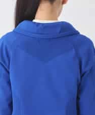 REFDD61230 HIROKO BIS(ヒロコ ビス) ドットジャガードペプラムニットカーディガン ブルー