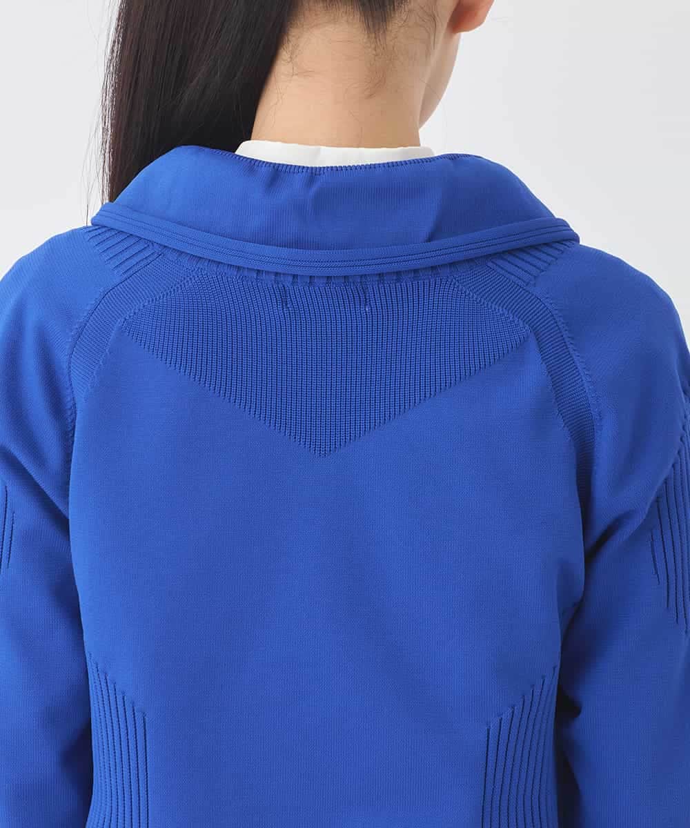 REFDD61230 HIROKO BIS(ヒロコ ビス) ドットジャガードペプラムニットカーディガン ブルー