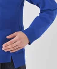 REFDD61230 HIROKO BIS(ヒロコ ビス) ドットジャガードペプラムニットカーディガン ブルー