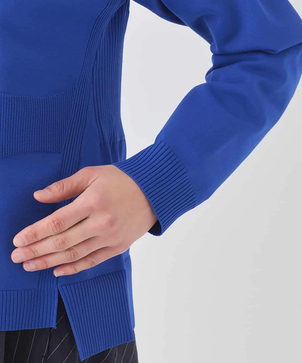 REFDD61230 HIROKO BIS(ヒロコ ビス) ドットジャガードペプラムニットカーディガン ブルー