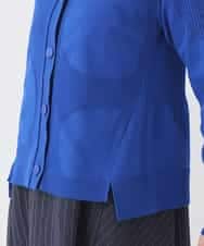 REFDD61230 HIROKO BIS(ヒロコ ビス) ドットジャガードペプラムニットカーディガン ブルー