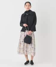 REFDD61230 HIROKO BIS(ヒロコ ビス) ドットジャガードペプラムニットカーディガン ブルー