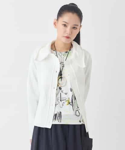 REFDD61230 HIROKO BIS ドットジャガードペプラムニットカーディガン /洗える