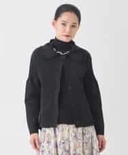 REFDD61230 HIROKO BIS(ヒロコ ビス) ドットジャガードペプラムニットカーディガン ブラック