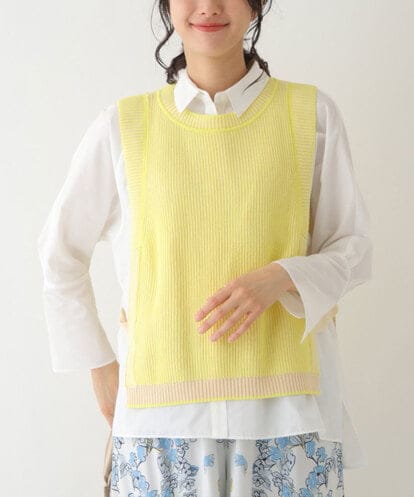 REFDS60250 HIROKO BIS 【洗える】リブニットデザインベスト