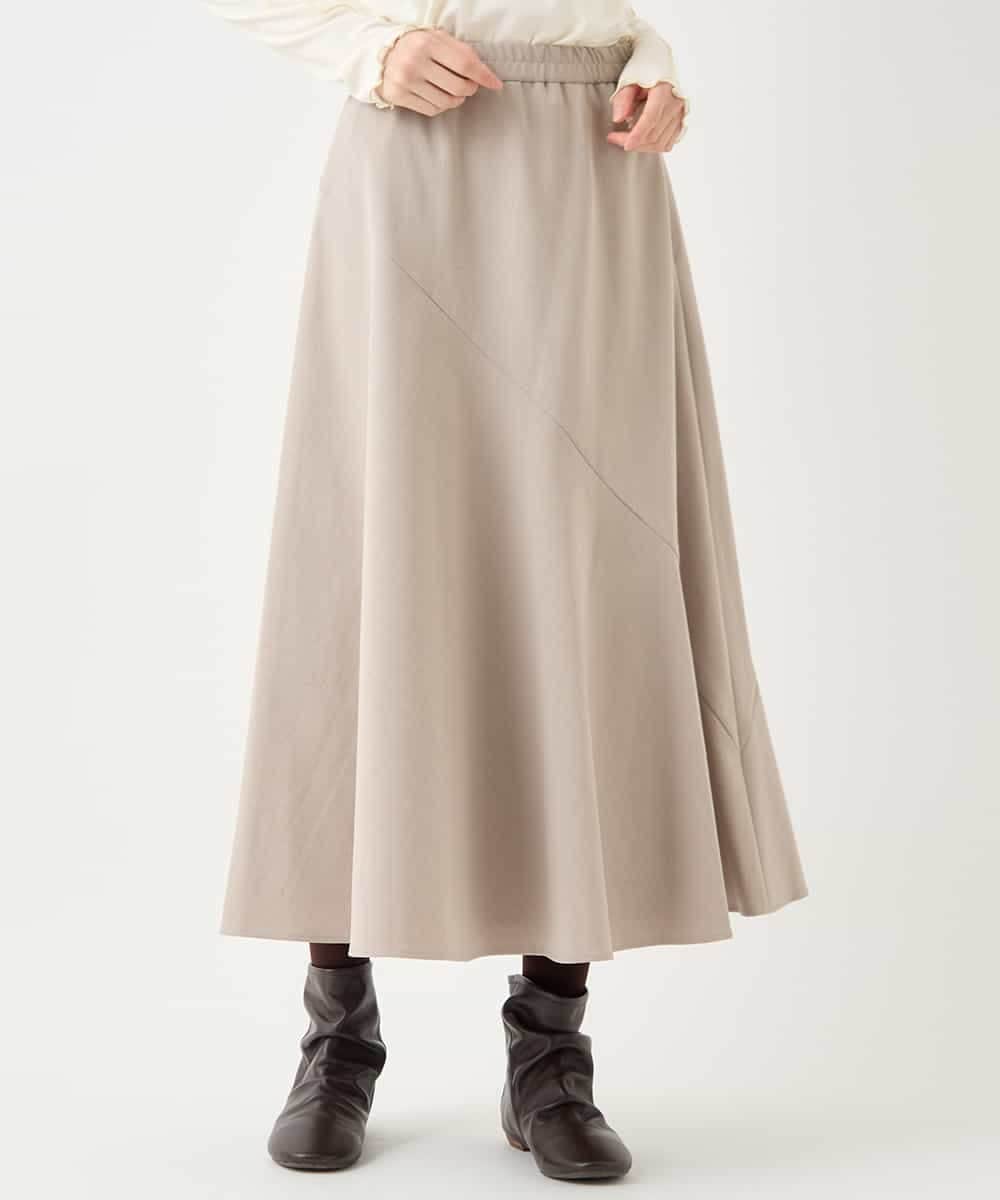 REHAA75230 HIROKO BIS(ヒロコ ビス) バイヤス切り替えストレッチスカート /洗える ベージュ