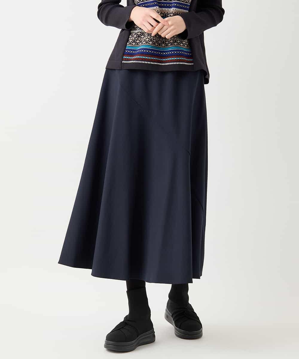 REHAA75230 HIROKO BIS(ヒロコ ビス) バイヤス切り替えストレッチスカート /洗える ベージュ