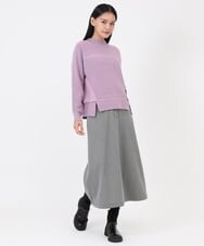 REHAW70230 HIROKO BIS(ヒロコ ビス) 【洗える】デニムライク裏起毛ロングスカート ネイビー