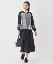 REHDD80230 HIROKO BIS(ヒロコ ビス) ハイストレッチギャザーフレアスカート ライトグレー