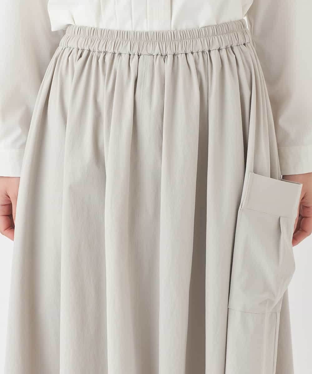 REHDD80230 HIROKO BIS(ヒロコ ビス) ハイストレッチギャザーフレアスカート ライトグレー