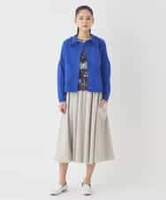 REHDD80230 HIROKO BIS(ヒロコ ビス) ハイストレッチギャザーフレアスカート ライトグレー