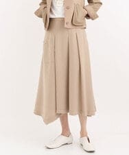REHDP68230 HIROKO BIS(ヒロコ ビス) 【洗濯機で洗える】イレギュラーヘムフレアスカート ベージュ