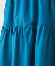REHFW65240 HIROKO BIS(ヒロコ ビス) ラウンド切り替えティアードスカート /洗濯機で洗える ブルー