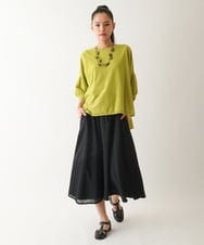 REHGA65260 HIROKO BIS(ヒロコ ビス) 【UVカット/吸汗速乾】切り替えメッシュフレアスカート /洗濯機で洗える ブルー