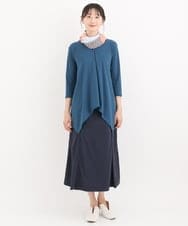 REHGQ78230 HIROKO BIS(ヒロコ ビス) 【洗濯機で洗える】ナイロンストレッチフレアスカート ネイビー