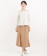 REHGQ78230 HIROKO BIS(ヒロコ ビス) 【洗濯機で洗える】ナイロンストレッチフレアスカート ベージュ