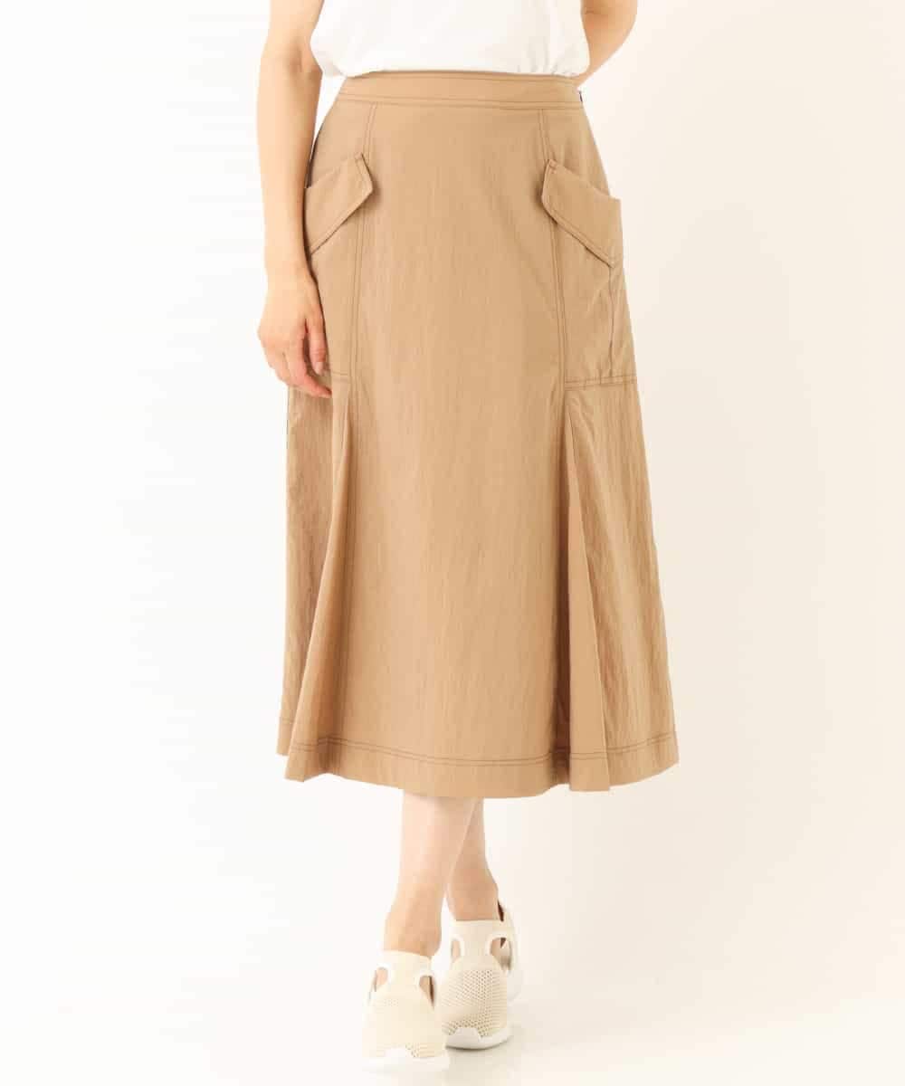 REHGQ78230 HIROKO BIS(ヒロコ ビス) 【洗濯機で洗える】ナイロンストレッチフレアスカート ベージュ