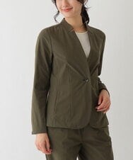 REJDS70290 HIROKO BIS(ヒロコ ビス) 【洗える】マルチストレッチタフタジャケット カーキ