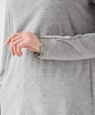 REKAA70150 HIROKO BIS(ヒロコ ビス) メローフリルハイネックカットソー /洗える ライトグレー