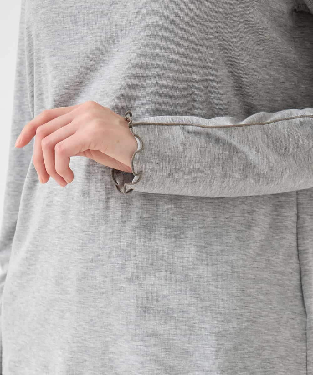 REKAA70150 HIROKO BIS(ヒロコ ビス) メローフリルハイネックカットソー /洗える ライトグレー