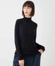 REKAA70150 HIROKO BIS(ヒロコ ビス) メローフリルハイネックカットソー /洗える ライトグレー