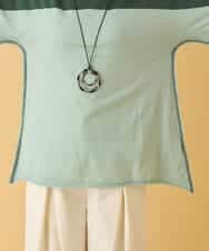 REKAB65180 HIROKO BIS(ヒロコ ビス) バイカラージャージーニットプルオーバー /洗える グリーン