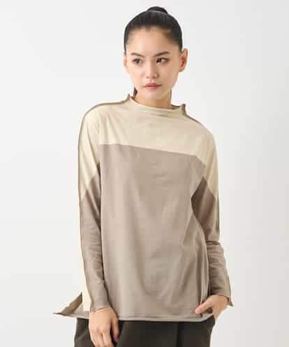 REKAB65180 HIROKO BIS バイカラージャージーニットプルオーバー /洗える