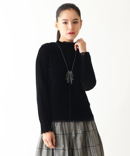 REKAC80180 HIROKO BIS メロウデザインハイネックカットソー /洗える