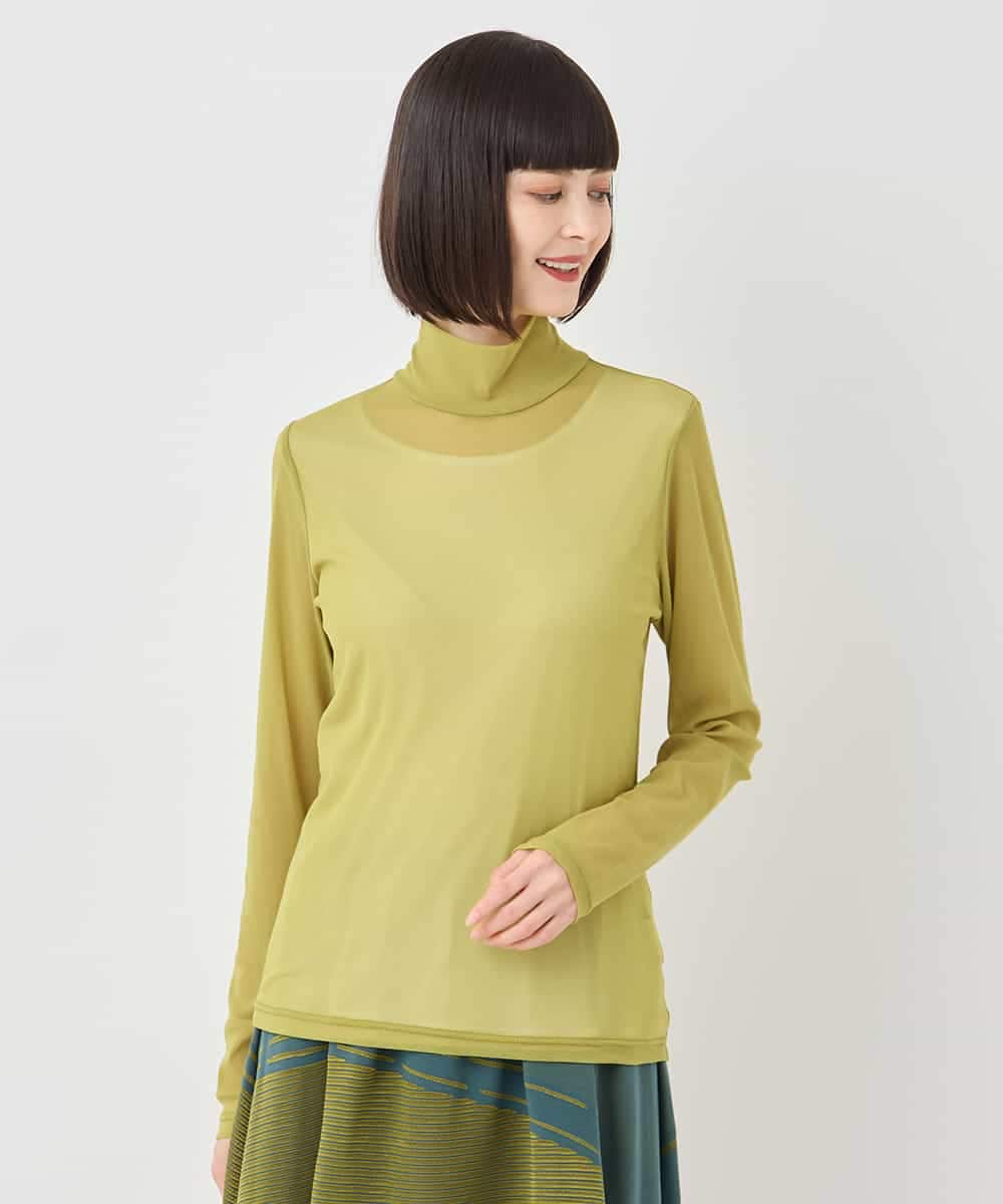 REKAD85070 HIROKO BIS(ヒロコ ビス) ハイネックシアープルオーバー イエロー