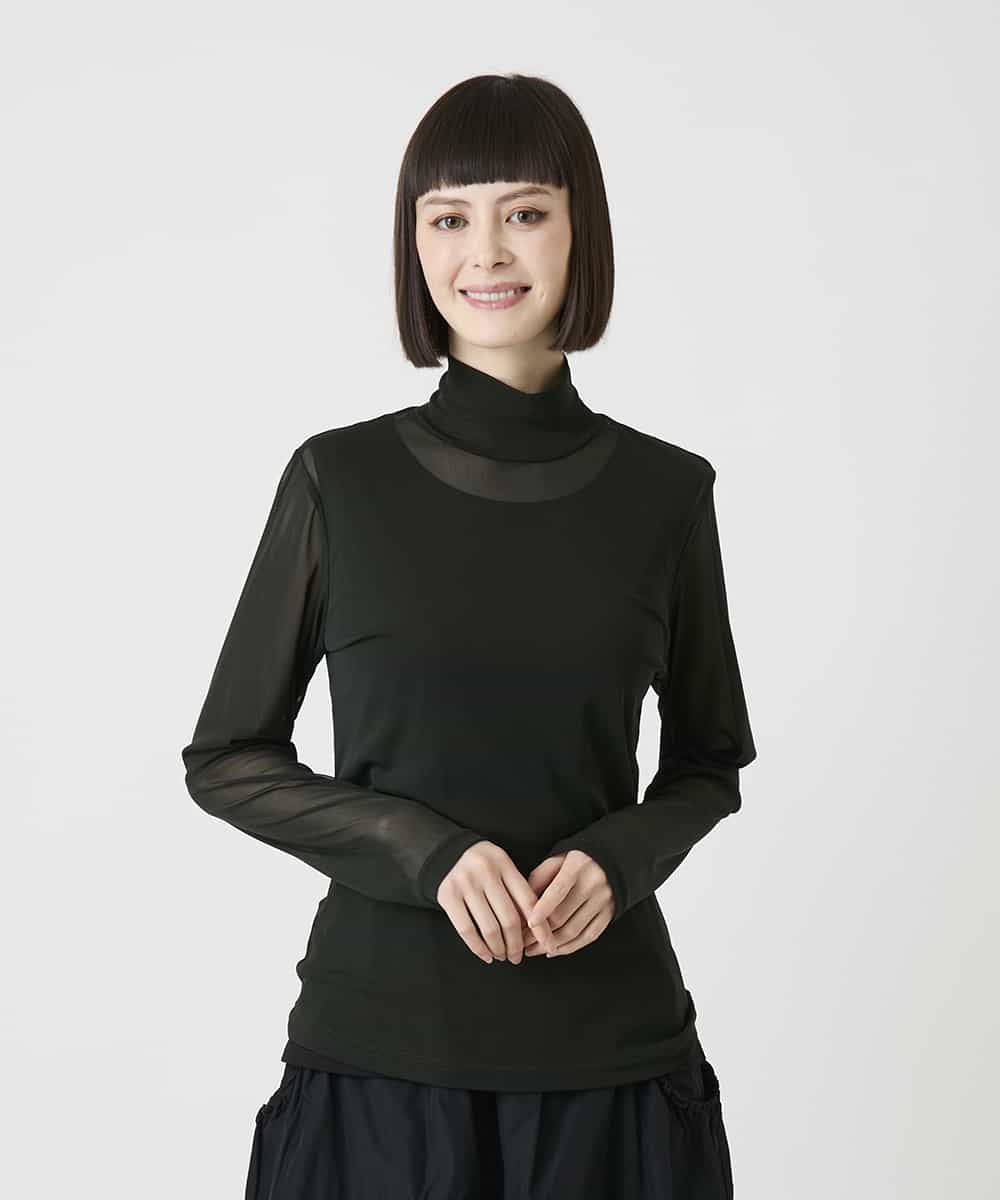 REKAG85080 HIROKO BIS(ヒロコ ビス) シアーハイネックプルオーバー グリーン