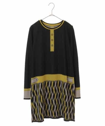 REKAK76260 HIROKO BIS トロンプルイユジャカードニットチュニック