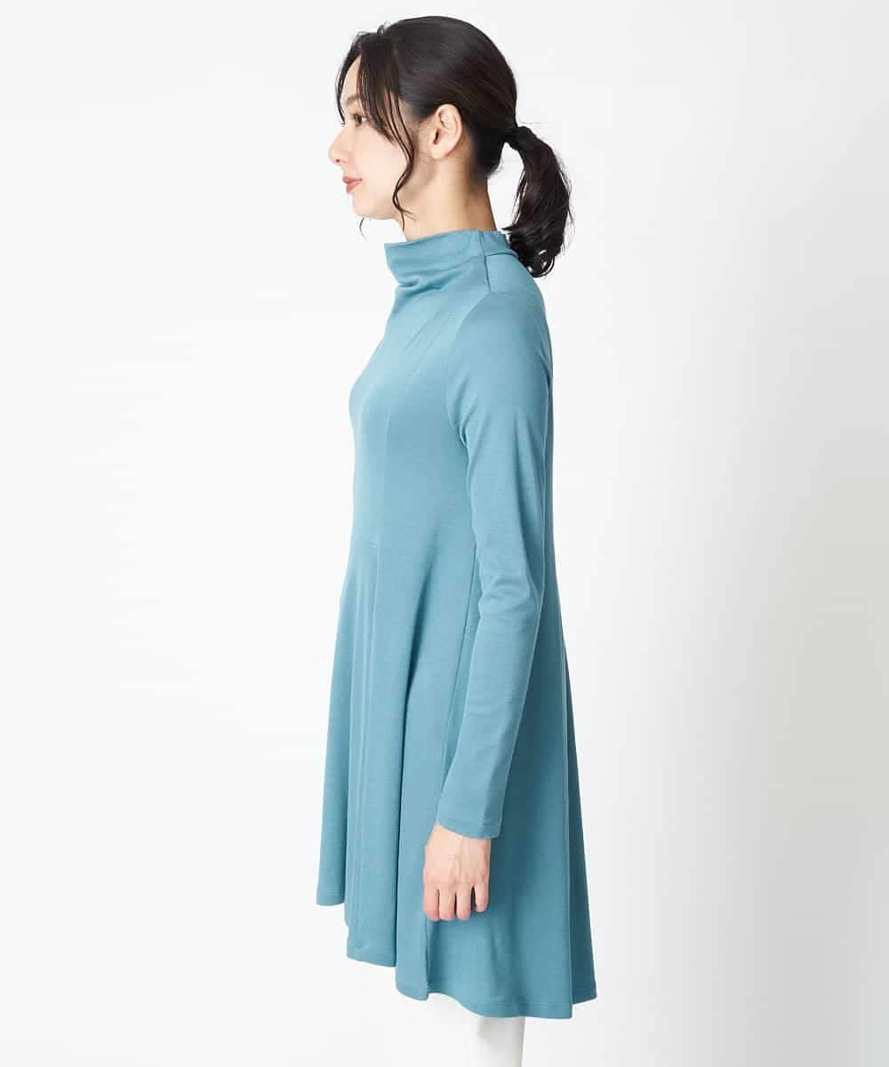 REKAT86230 HIROKO BIS(ヒロコ ビス) 【洗える/日本製】フレアシルエットチュニックプルオーバー ライトブルー