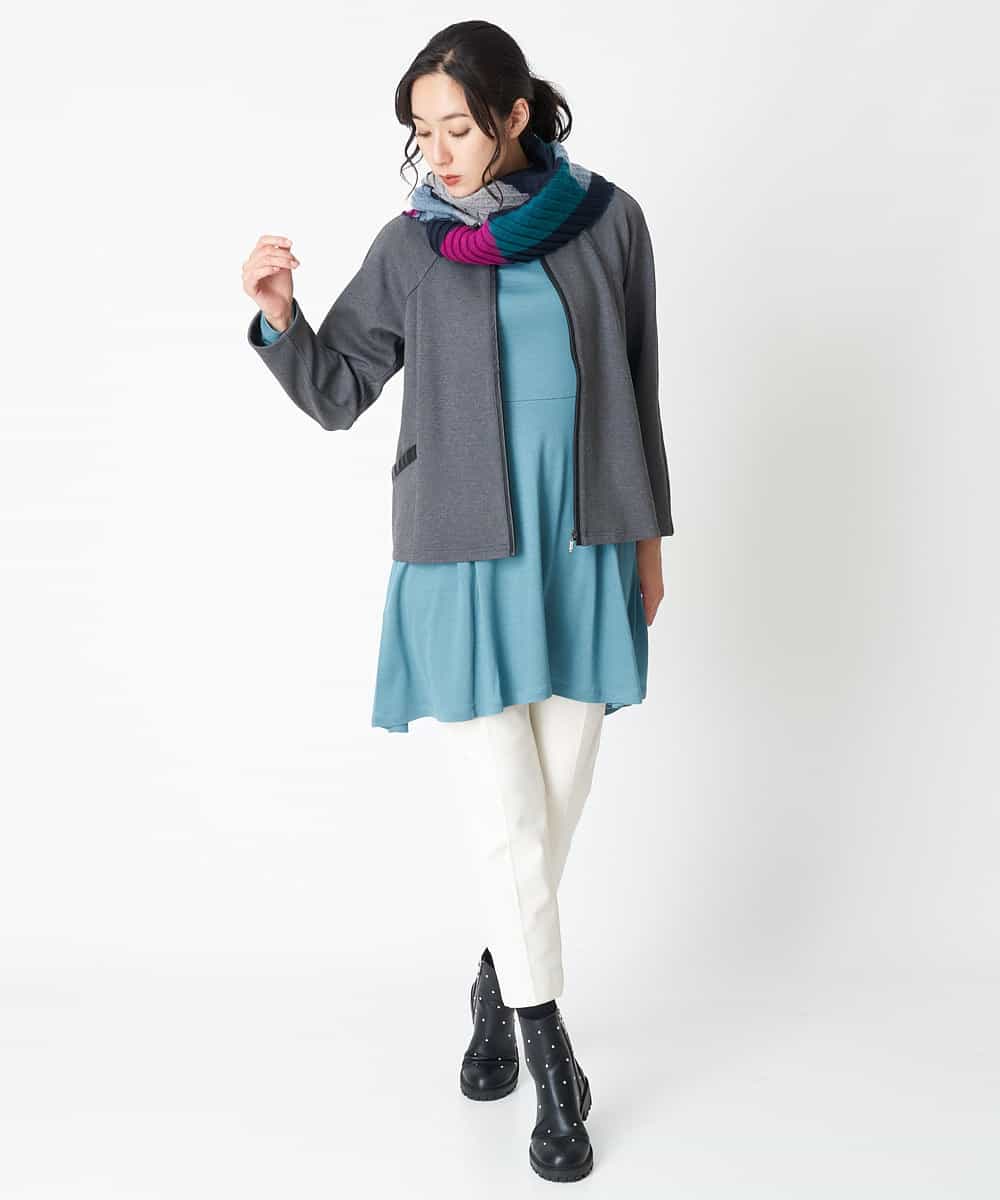 REKAT86230 HIROKO BIS(ヒロコ ビス) 【洗える/日本製】フレアシルエットチュニックプルオーバー ライトブルー