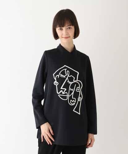 REKAV68260 HIROKO BIS 【洗濯機で洗える】刺繍デザインダンボールチュニック
