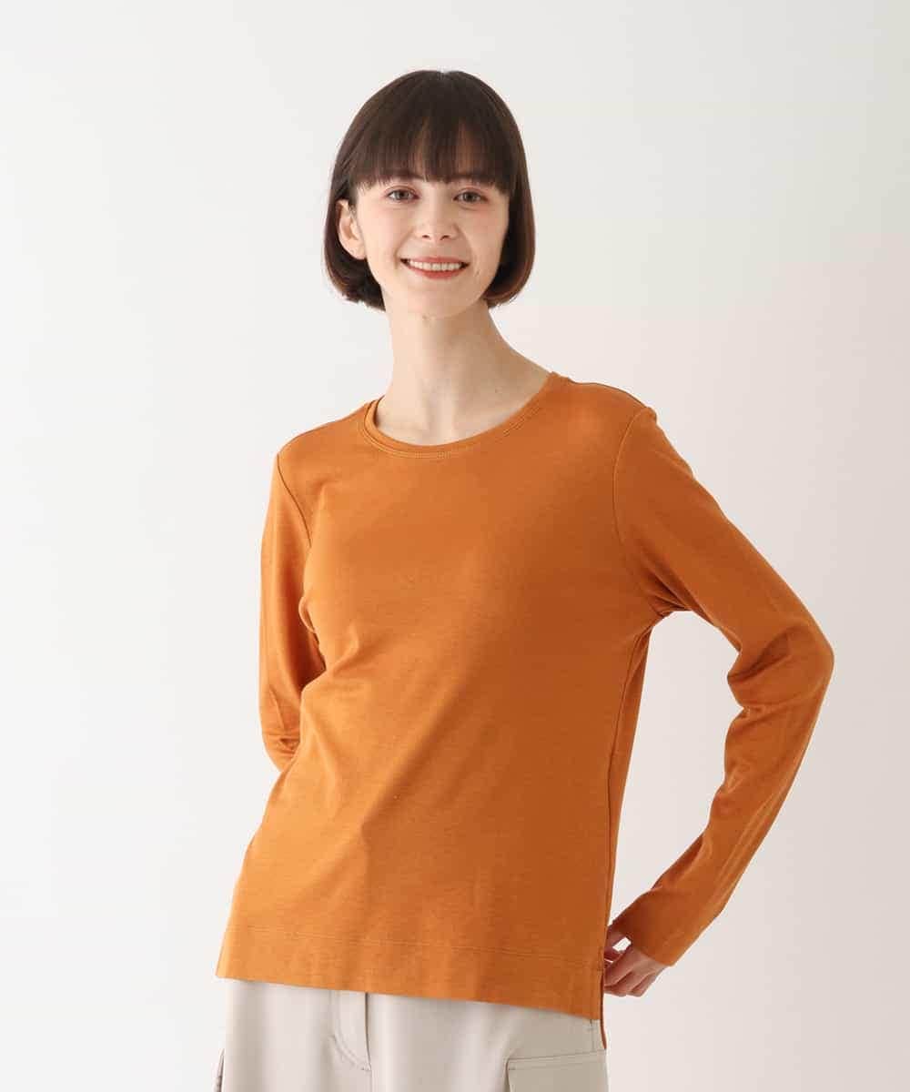 REKAV70120 HIROKO BIS(ヒロコ ビス) 【洗える】ベーシック丸首カットソー オレンジ