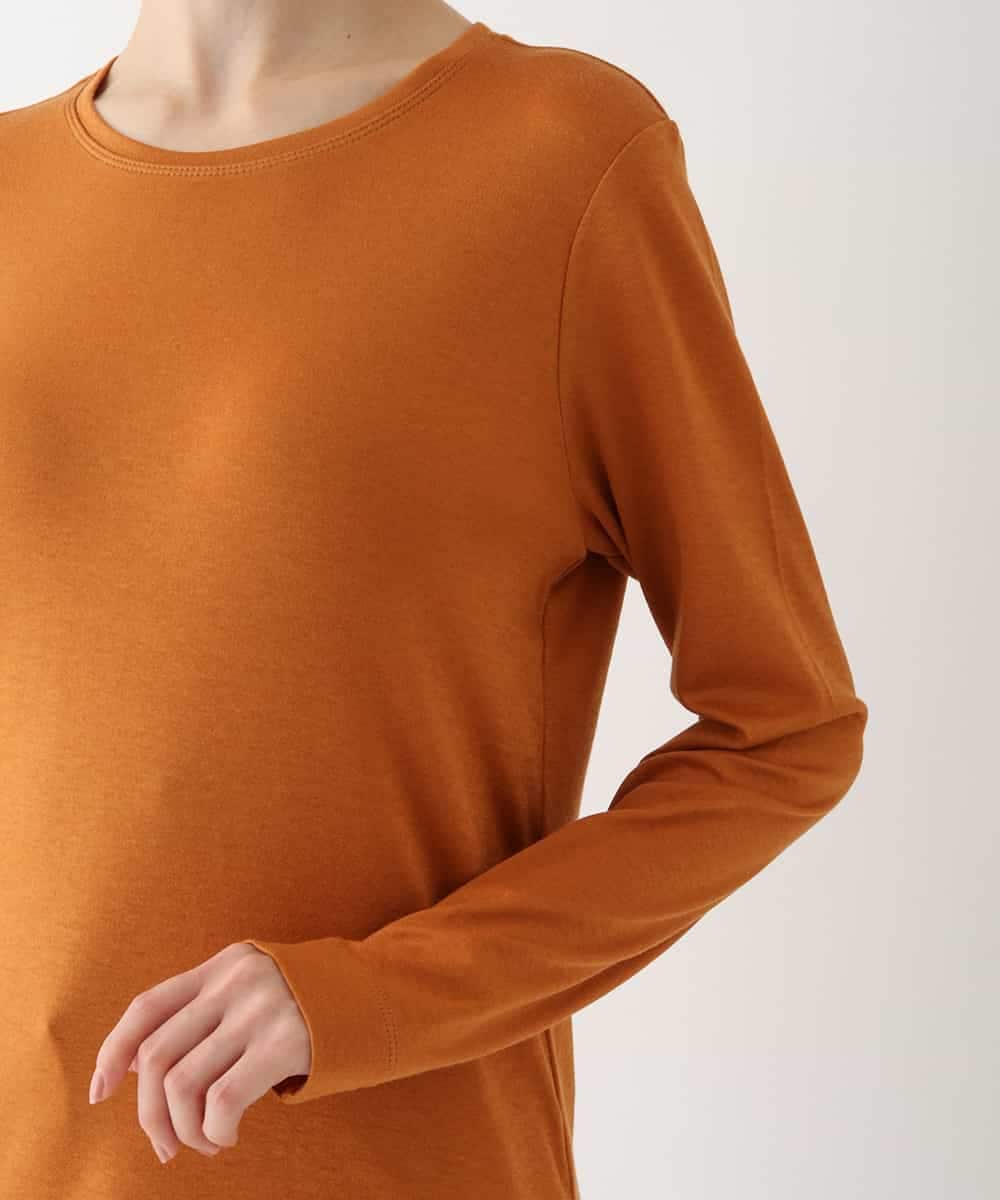 REKAV70120 HIROKO BIS(ヒロコ ビス) 【洗える】ベーシック丸首カットソー オレンジ