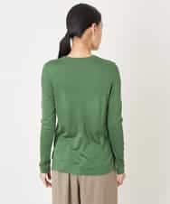 REKAV70120 HIROKO BIS(ヒロコ ビス) 【洗える】ベーシック丸首カットソー グリーン