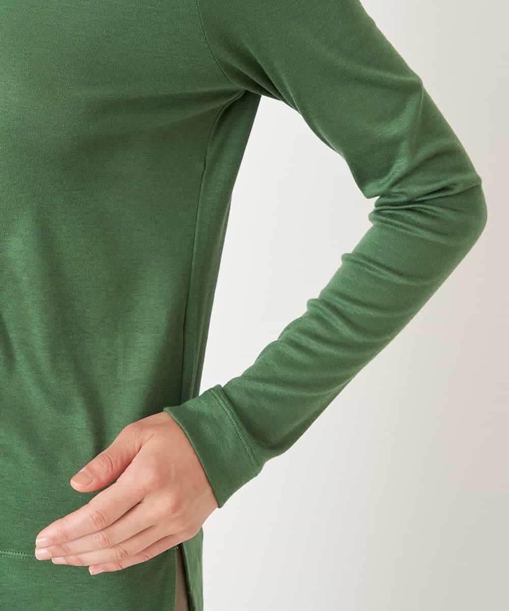 REKAV70120 HIROKO BIS(ヒロコ ビス) 【洗える】ベーシック丸首カットソー グリーン