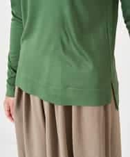 REKAV70120 HIROKO BIS(ヒロコ ビス) 【洗える】ベーシック丸首カットソー グリーン