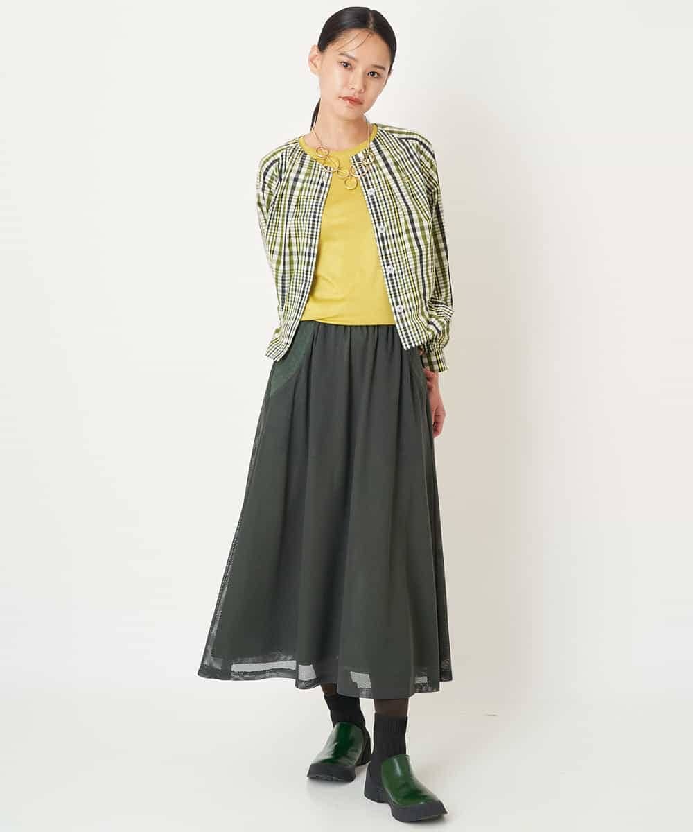 REKAV70120 HIROKO BIS(ヒロコ ビス) 【洗える】ベーシック丸首カットソー グリーン