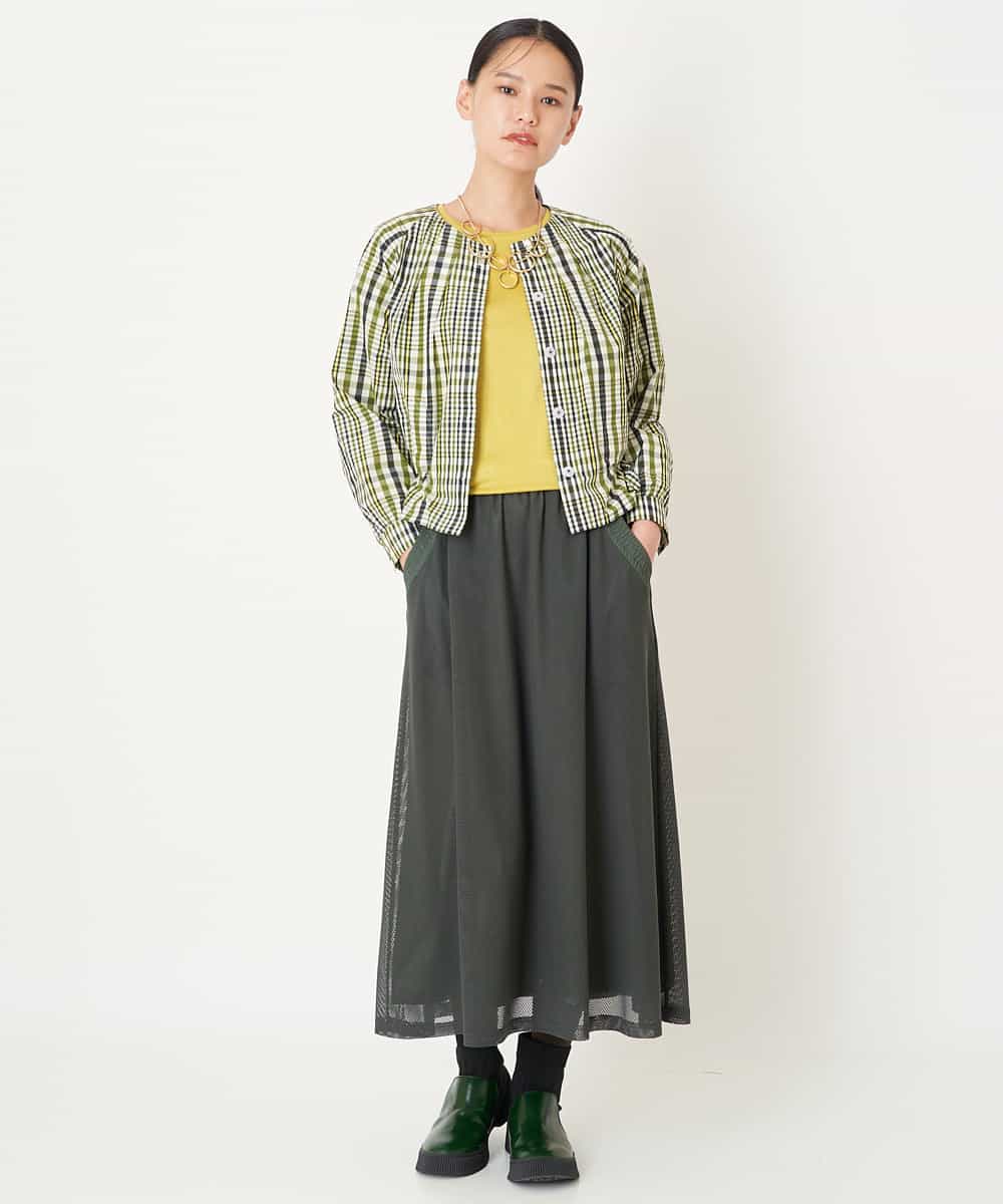 REKAV70120 HIROKO BIS(ヒロコ ビス) 【洗える】ベーシック丸首カットソー グリーン