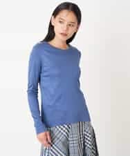 REKAV70120 HIROKO BIS(ヒロコ ビス) 【洗える】ベーシック丸首カットソー ブルー