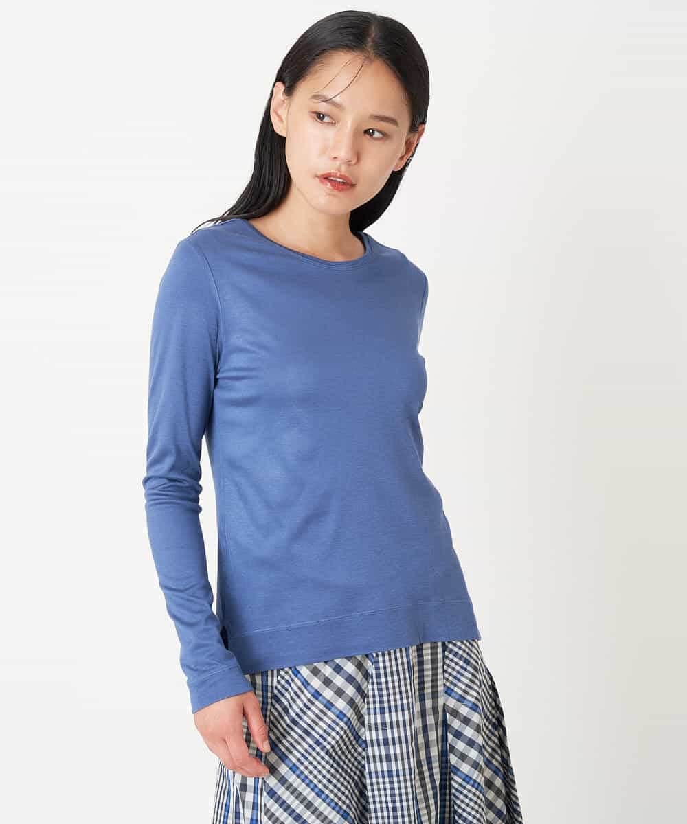 REKAV70120 HIROKO BIS(ヒロコ ビス) 【洗える】ベーシック丸首カットソー ブルー