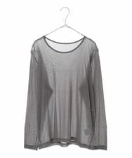 REKAV76070 HIROKO BIS(ヒロコ ビス) チュール丸首カットソー /洗濯機で洗える グレー