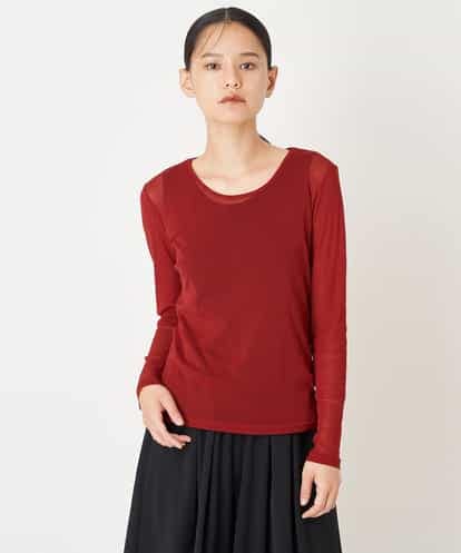 REKAV76070  チュール丸首カットソー /洗濯機で洗える