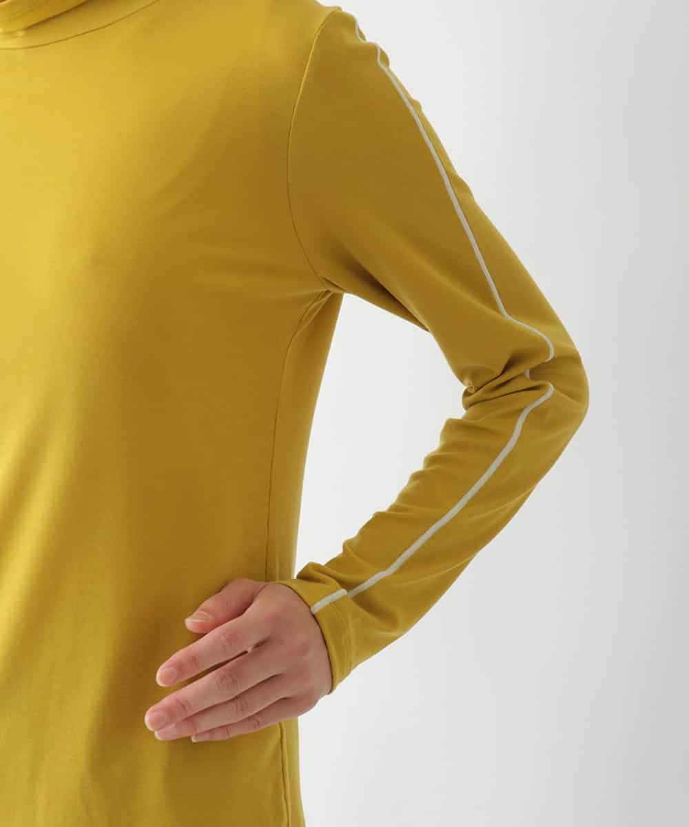 REKCD70160 HIROKO BIS(ヒロコ ビス) 配色ラインハイネックインナートップ /洗える ライトグレー